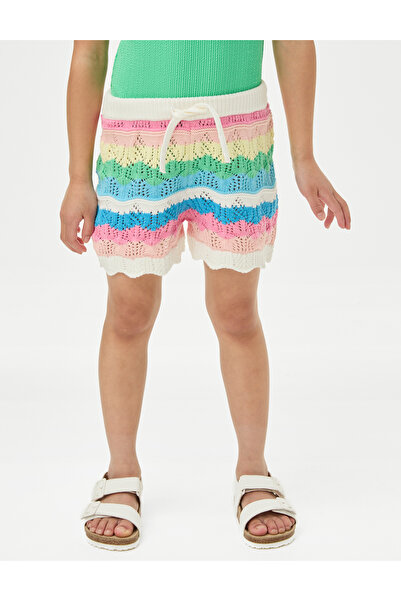 Marks & Spencer Pamuk Karışımlı Örme Şort (2-8 Yaş)