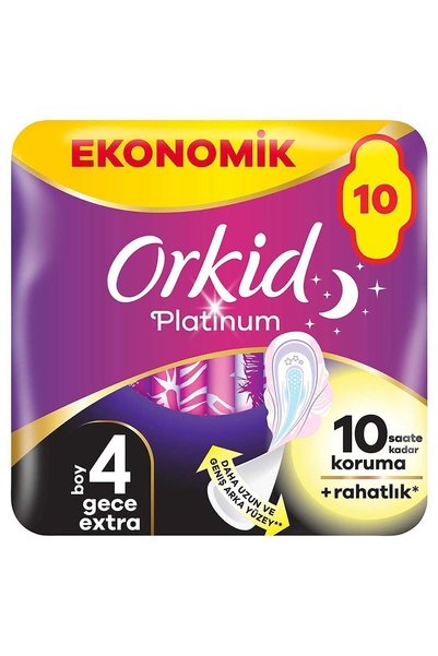 Orkid Platinum Night Extra (Boy 4) 10 Pieces of Sanitary Pads