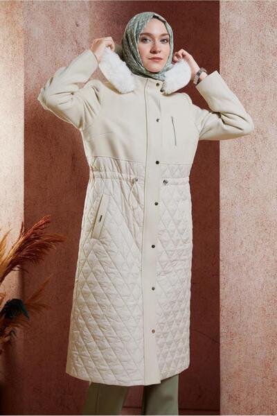 Alvina KAPÜŞONU KÜRKLÜ KABAN 90508