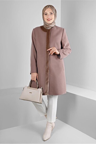 Alvina Fur Detailled Pocket Coat 90366