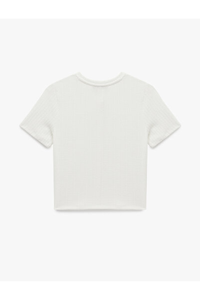 Koton Regular Fit Short Sleeve Crew Neck Buttoned Cardigan