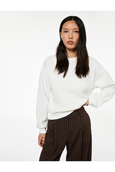 Koton Hanorac de bază cu mânecă lungă și decolteu cu trei fire