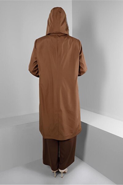 Alvina OMUZLARI VATKALI KAPÜŞONLU TRENCKOT 10695