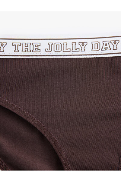 Koton Cotton Comfortable Fit Printed Band Brief Panties