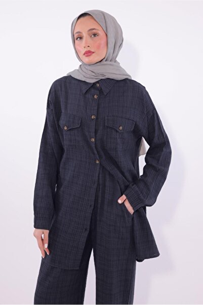 TRENDTESETTÜR Women's Gray (Anthracite) Pants Muslin Suit t 1974