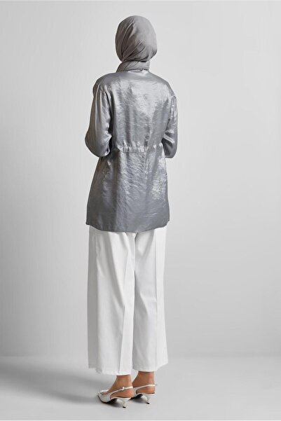 Alvina Satin Tunic with Tie Waist 45610