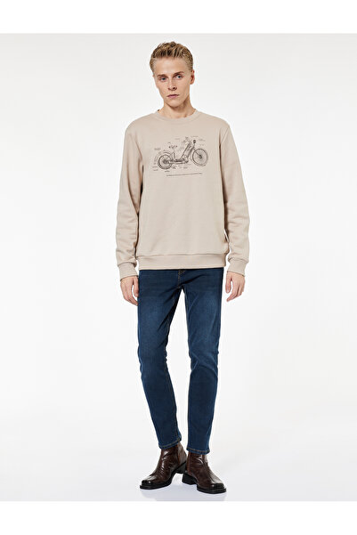 Koton Βαμβακερό τζιν παντελόνι με κανονική μέση λεπτή εφαρμογή - Brad Jean