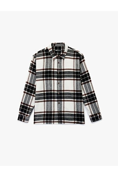 Koton Regular Fit Long Sleeve Classic Collar Lumberjack Shirt