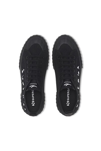 Superga 2630 Ripped Logo Kadın Siyah Sneaker