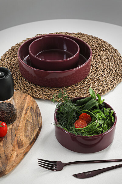 Keramika Σαλάτα Plum Bowl 3 Τεμάχια