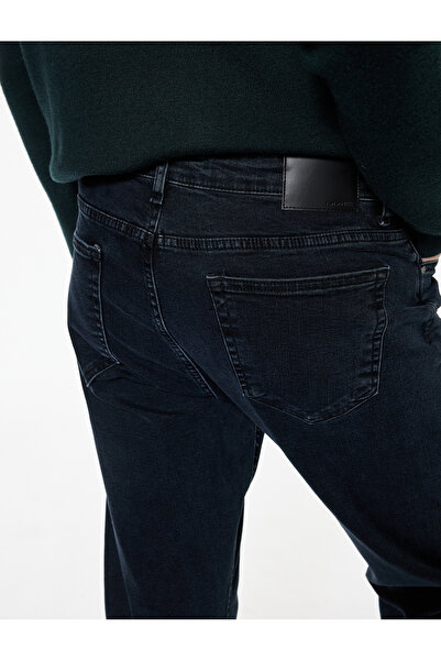 Koton Egyenes szabású, egyenes szárú farmernadrág zsebekkel - Straight Fit Mark Jeans