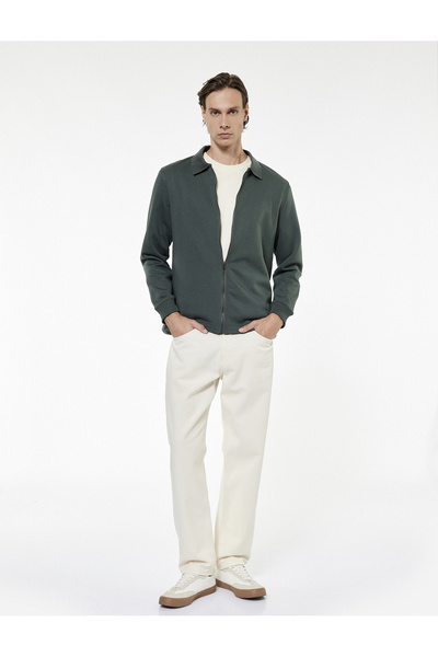 Koton Ζακέτα με μακρύ μανίκι με φερμουάρ και κορδόνια