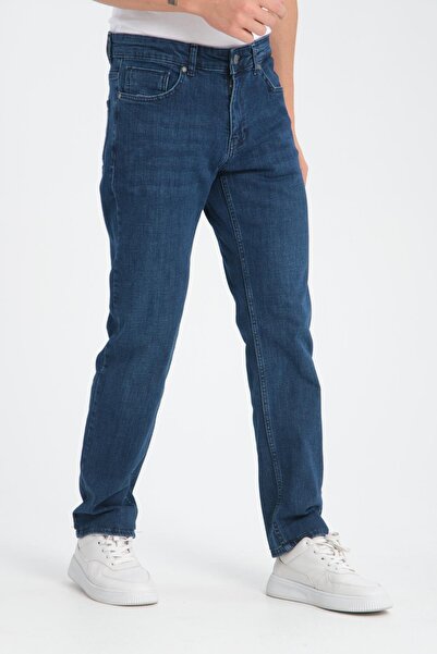 Store Straight Cut Men's Jeans - Stretch Fabric, Regular Fit Jeans (98% Cotton)