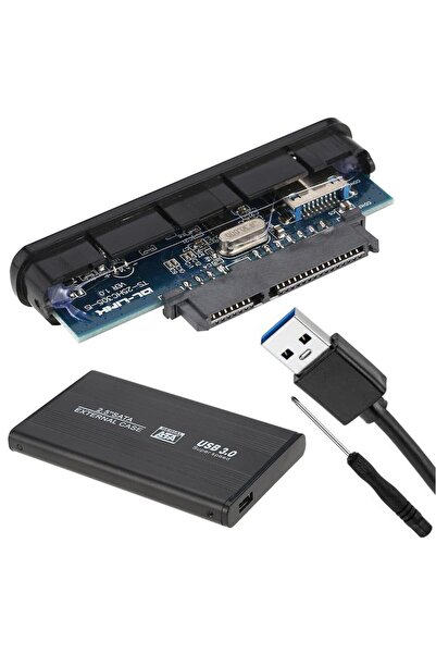 Powermaster PM-2461 صندوق قرص صلب خارجي ساتا مقاس 2.5 بوصة بمنفذ USB-A 3.0 مص...