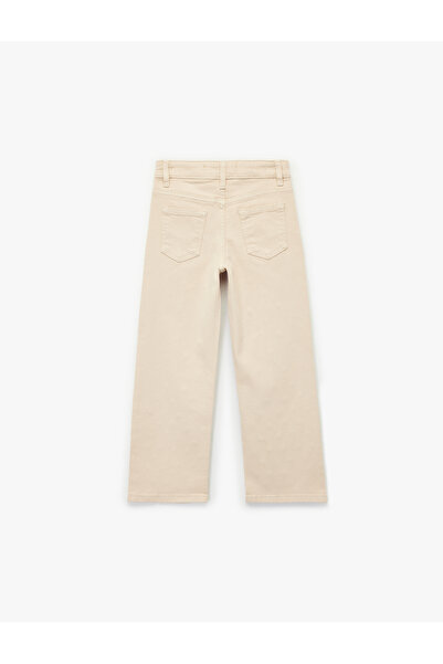 Koton Cotton Stone Detailed Regular Waist Denim Trousers
