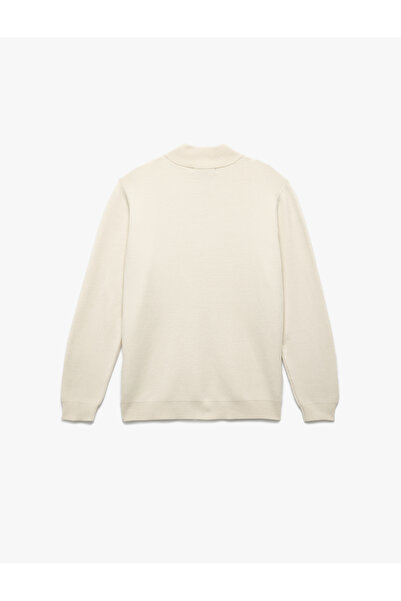 Koton Long Sleeve Viscose Blended Half Zip Sweater