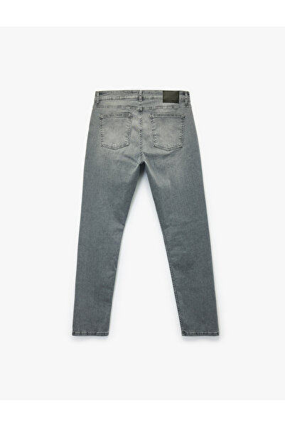 Koton Cotton Regular Waist Buttoned Slim Fit Jean Trousers - Brad Jean