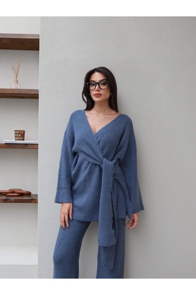 ESRAHELVACI Bağlamalı Triko Takım