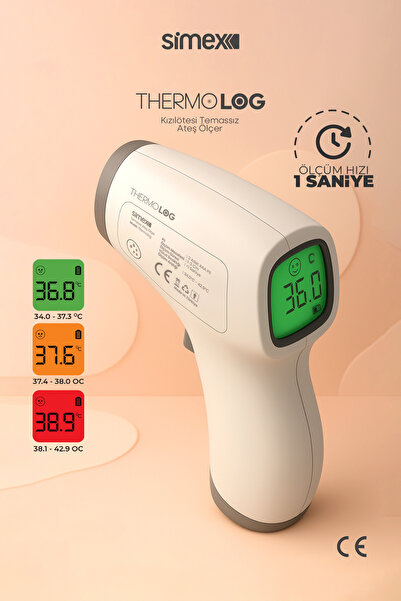 Simex Thermolog Ateş Ölçer Temassız Vücut ve Alından Termometre