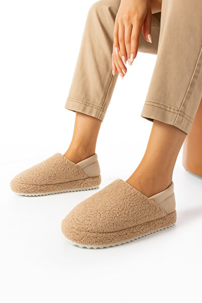 StWenn Lamb Fabric Wool Women's Slippers Home Boots Home Shoes Thick Silent Lightweight Sole