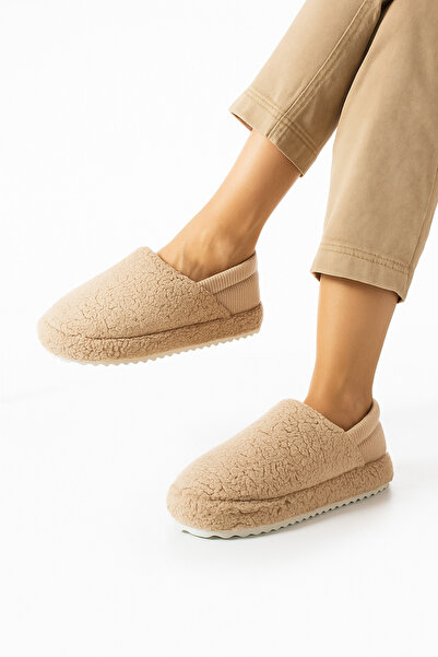 StWenn Lamb Fabric Wool Women's Slippers Home Boots Home Shoes Thick Silent Lightweight Sole