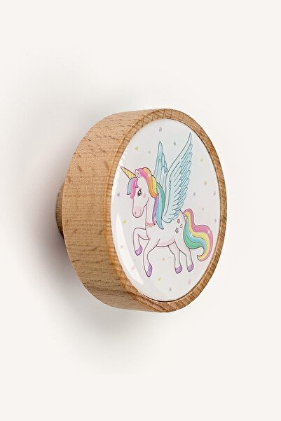 Kulpingo Unicorn Ahşap Çocuk Odası Dolap Ve Çekmece Kulp