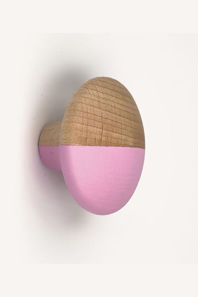 Kulpingo Seria Half Moon Dulap și mâner sertar pentru cameră pentru copii din lemn roz