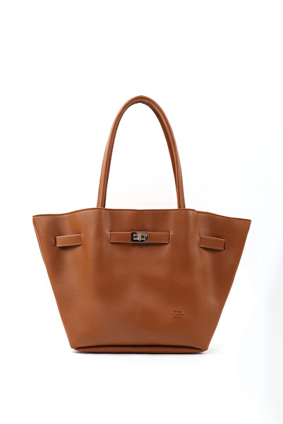 SHAKA Geantă de mână și de umăr din piele artificială cu blocare cu blocare U...