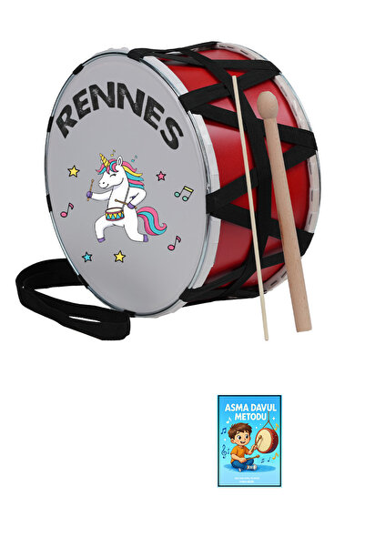 rennes DVL-33RD Örf Aletleri Özel Tasarım Çocuk Davulu 30 cm