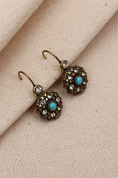 LA PERRY ACCESSORIES حلق أصلي مزين بالأحجار الفيروزية