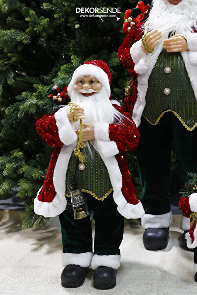 Dekorsende Sequined Santa Claus Red 60 cm