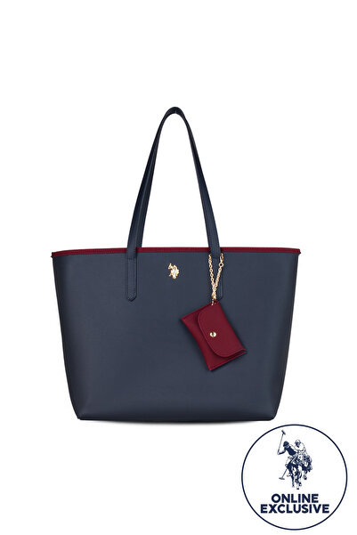 U.S. Polo Assn. Navy Blue-Claret Red Women's Shoulder Bag Us26300 Online Exclusive