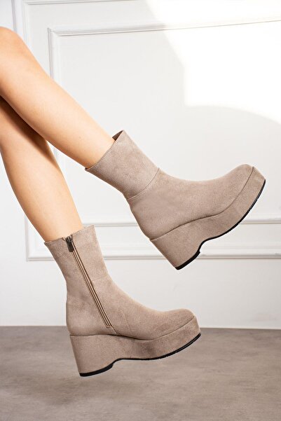 ZENNESHOES Clara Kadın  Dolgu topuk  çizme