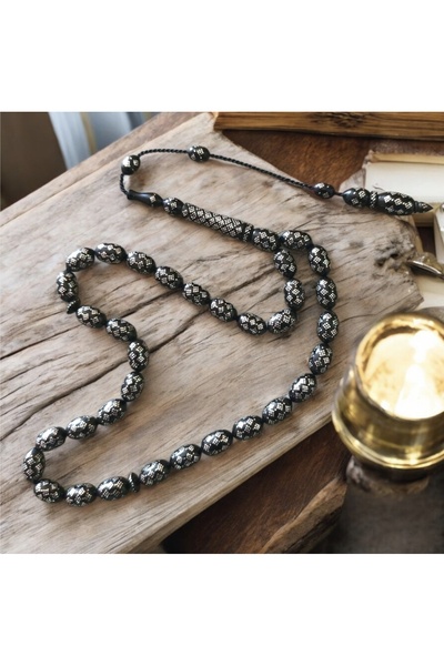 İnan Tesbih سبحة كوكا مطرزة يدويًا بالفضة