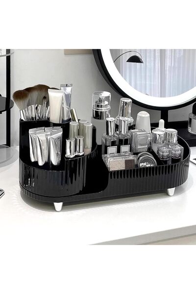 Manolex Organizator cosmetic rotativ 360° - Suport machiaj ABS lucios, 35 x 1...