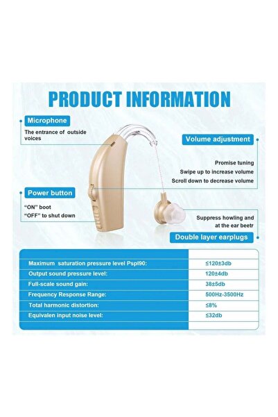unbranded Generic Rechargeable Hearing Aids for Seniors with Noise Reduction, Volume Control, Portable Chargin