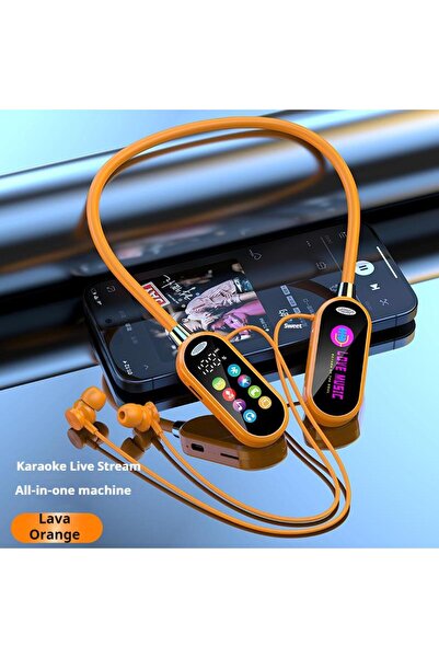 Choice orange 50H Play Time Bluetooth Earphones LED Display HiFi Sound Earbud...