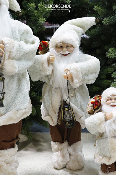 Dekorsende Άγιος Βασίλης με φανάρι από μαλακό φλις 45 εκ.