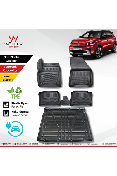 wöller Citroen E C3 Aircross Paspas Bagaj Havuzu Set Elektrikli 2025 Sonrası Uyumlu 3d Ultraflex Set