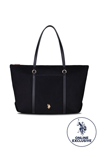 U.S. Polo Assn. Geantă neagră de umăr pentru femei Us26310 Exclusiv online