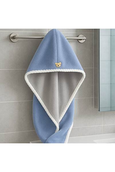 DUFF CLEAN Prosop pentru uscarea parului cu două fețe, cu două culori, din mi...