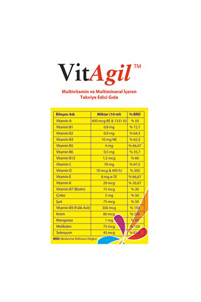 Vitagil Vitagil Multivitamin, Multimineral Şurup 250ml | 2'li Paket