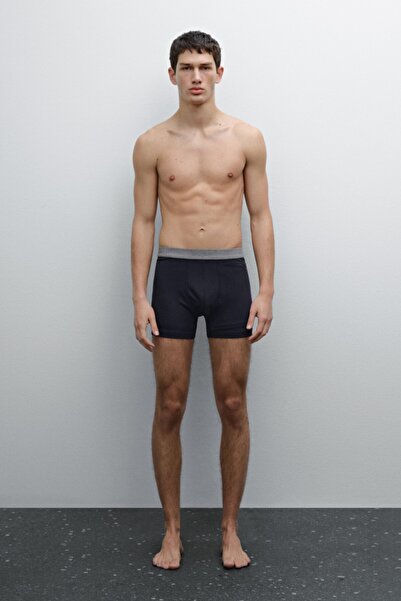 Massimo Dutti Gri bel bantlı boxer