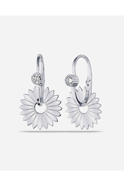 MEKS JEWELS Gümüş Papatya Göçmen Küpesi