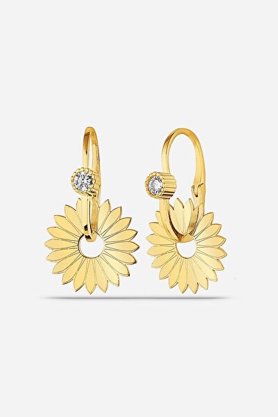 MEKS JEWELS Gümüş Papatya Göçmen Küpesi