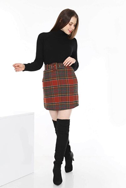 NEW LAVİVA Kadın Kırmızı Etek 700-2504