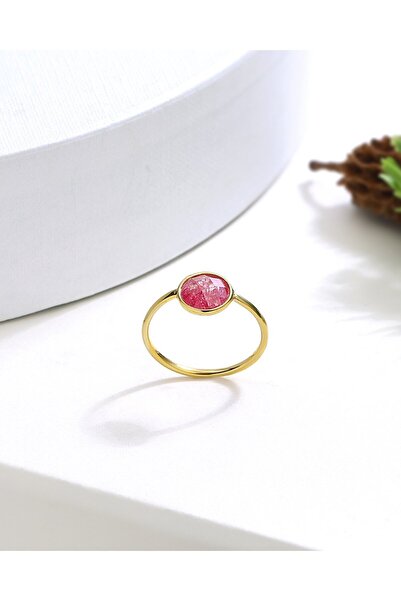 MEKS JEWELS Turmalin Renkli Taşlı Gümüş Yüzük