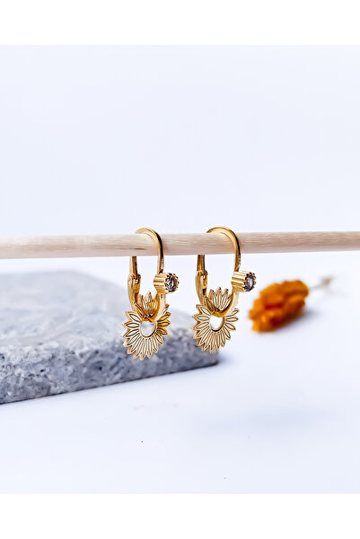 MEKS JEWELS Gümüş Papatya Göçmen Küpesi