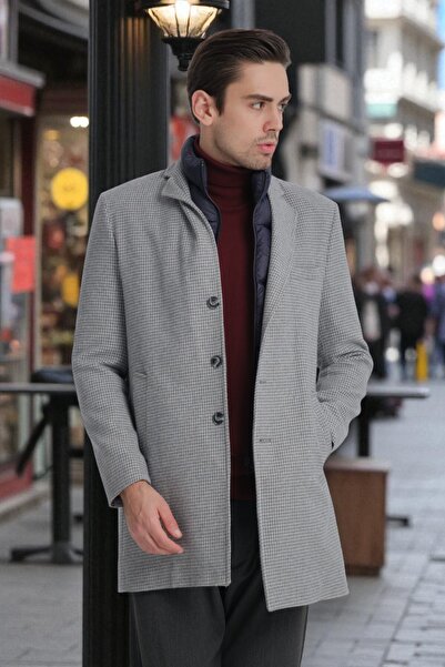 Frappoli Товстий чоловічий пальто - на блискавці та з передніми кишенями, пря...