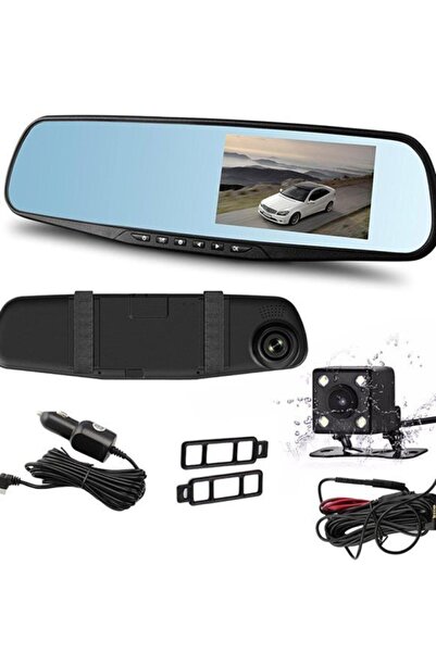 PoyrazGlobal 3.5 Inç Kameralı Dikiz Aynası Geri Görüş Kameralı Park Sensörü 1...